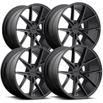 (set Of 4) Staggered-niche M117 Misano 20" 5X112 26MM Satin Black Wheels Rims New. Price: $1984.00.