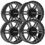 (set Of 4) Vision 354 Manx 17X9 8X6.5" +12MM Gunmetal Wheels Rims 17" Inch New. Price: $685.96.