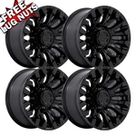 (SET-4) Fuel D831 Quake 20X10 5X139.7 Blackout -18MM Wheels Rims Inch New. Price: $1840.00.