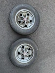 14' Ford Mustang 1965-66 Rally Gt Steel Wheel X (set Of 2) With Tires Used. Price: $169.00.