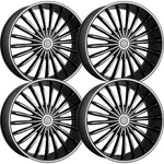 (SET-4) Elure ELR34 24X9.5 5X115/5X120 13MM Black Machined Wheels Rims Inch New. Price: $1527.84.