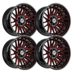 (SET-4) Off-road XF-234 17X9 6X135/6X139.7 0MM Black Red Wheels Rims Inch New. Price: $860.24.