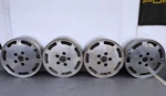 Set Of 4 Used Original Genuine Porsche 928 7JX16 ET65 5X130 Slotted Wheels. Price: $950.00.