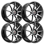 (SET-4) SPEC-1 SP-67 17X7 5X114.3/5X120 42MM Black Machined Wheels Rims Inch New. Price: $681.21.