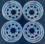 (4) Weld Sidewinder 16.5" Vintage High Polished Wheels 16.5X9.75 Set 8X6.5 Used. Price: $1499.00.