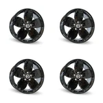 (set Of 4) Heritage Sakura 18X8.5 5X114.3 +35 Black Rims New. Price: $1236.00.