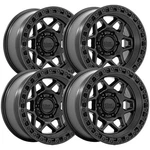 (set Of 4) Kmc KM553 Torx 17X8.5 6X135 +0MM Double Black Wheels Rims 17" Inch New. Price: $1480.00.