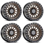 Set 4 17" Lock Offroad Mojave Matte Bronze Black Ring 17X9 8X170 12MM Rims New. Price: $1152.00.