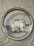 2006-2011 Lincoln Town Car Grey Leather & Wood Grain Steering Wheel Used. Price: $95.00.