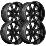 (set Of 4) Fuel D853 Darkstar 22X9 8X170 +1MM Black/milled Wheels Rims 22" Inch New. Price: $2360.00.