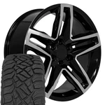 5911 Black 22X9 Oe Wheels Llc & 285/45R22 Rt Tires Set 6X139.7 26ET New. Price: $1920.00.