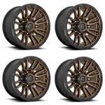 Set 4 Fuel D681 Rebel 20X10 8X6.5 Bronze Black Bead Ring Truck Wheels 20" -18MM New. Price: $1696.00.