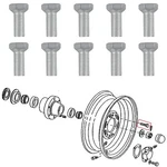 JD16 Front Wheel Hub Lug Bolts 9/16-18 X 1-1/8" Fit For John Deere Tractor 10PCS New. Price: $20.00.