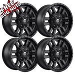 (SET-4) Fuel D596 Sledge 20X9 6X139.7 Matte+gloss Black 1MM Wheels Rims Inch New. Price: $1740.00.