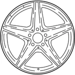 Genuine Mercedes-benz Oe Exchange Spoke Wheel 257-401-15-00-7X44 New. Price: $1531.24.