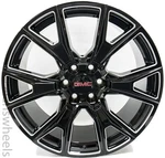 New Gmc Sierra Yukon 22" Replica Sez Gloss Black Milled Wheels Rims 5944. Price: $1695.00.