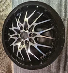 (qty 1) Konig Lace Gloss Black Machine Face Wheel Rim 16X7 5X100/114.3 40MM New. Price: $137.75.