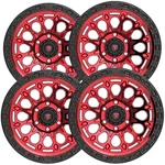 (set 4) Fittipaldi Offroad FT101 18X9 8X180 +18MM Candy Red Wheels Rims New. Price: $824.00.