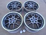 Saab Aero 5X110 Oem Restored Anthracite Bbs RK511 2-PIECE 17X8 Alloy Wheels Rims Remanufactured. Price: $1895.00.