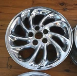 Genuine 16" Lincoln Factory Chrome Turbine Star Rim Oem Wheel 97 98 Mark Viii Used. Price: $115.00.