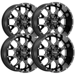 (4) Mayhem 8015 Warrior 18X9 5X5.5"/5X150 -12 Black/milled Wheels Rims 18" Inch New. Price: $1219.96.