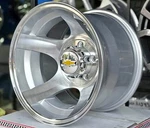 15X10 Chevy Wheels Silver Finish W/ Center Cap & Gold Emblem 5X127 5X5 Pattern New. Price: $1500.00.