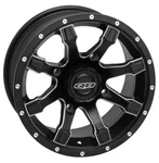 Quadboss 608500 12X7 4/110 Grinder Matte Black Machined Wheel New. Price: $237.54.