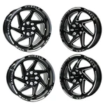 Vms Typhoon Black Milling Drag Pack 15X8 & 15X3.5 Racing Wheels 5X100 5X114.3 New. Price: $799.95.