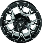 Quadboss Barbwire 14X7 Wheel - Fits 4+3 Offset, Machined Finish, 4/156 Bolt New. Price: $233.99.