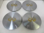 Infiniti J30 93-97 Machined / Gold Emblem Center Caps Set 40315 10Y10 Used. Price: $75.00.