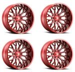Set 20" Vision 402 Riot Red Tint Milled Spoke 20X12 Wheels 5X5 (5X127) -51MM New. Price: $1709.12.