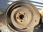 1969-1973 Mustang Oem 14" X 6" Steel 5 Lug Wheel 1/2" Setback #6 Used. Price: $60.00.