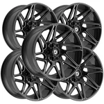 (set Of 5) Gear 777BM Vortex 20X10 6X135/6X5.5" -19MM Black/milled Wheels Rims New. Price: $1316.95.