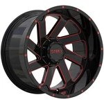 Massiv Off-road OR4 22X10 5X5"/5X5.5" -18MM Black/red Wheel Rim 22" Inch New. Price: $390.00.