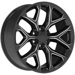 Strada Replicas R176 Snowflake 26X10 6X5.5 +31MM Black/milled Wheel Rim Inch New. Price: $591.00.