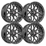 (SET-4) Vortek VRP-504 20X9 5X127/5X139.7 0MM Black Tinted Wheels Rims Inch New. Price: $1480.00.