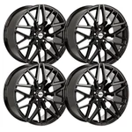 (SET-4) Shift Spring 20X8.5 5X114.3/5X4.5 35MM Gloss Black Wheels Rims Inch New. Price: $1228.00.