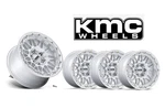 Kmc KM555 Attack Machined Silver Wheels Rims 17X8.5 6X139.7 6X5.5 -10 4 New. Price: $1400.00.