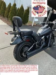 Black Sissy Bar Backrest With Luggage Rack For Kawasaki Vulcan VN900 06-2025 New. Price: $88.00.