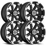 (set Of 4) Vision 393 Lockout 14X8 4X156 -black/machined Wheels Rims 14" Inch New. Price: $458.96.