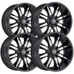 (SET-4) Vision 423 Manic 18X9 8X6.5" -12MM Black/machined Wheels Rims 18" Inch New. Price: $948.96.