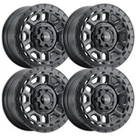 (SET-4) Weld Off-road Crux 17X9 8X180 Satin Black 0MM Wheels Rims Inch New. Price: $1300.00.