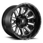 (4) 20X10 Fuel Black & Milled Hardline Wheel 5X114.3 5X127 For Jeep Toyota Gm. Price: $1828.00.