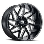 Vision Off-road Wheels 361 17X9 +12 Gloss Black Milled 5X139.7 5X5.5 (qty 4) New. Price: $1152.00.