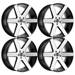 (SET-4) Strada Coda 24X10 5X127/5X5 25MM Black Machined Wheels Rims Inch New. Price: $1728.00.