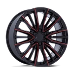 22X9 Performance Replicas PR223 Gloss Black Milled Red Wheel 6X5.5 (28MM) New. Price: $360.00.