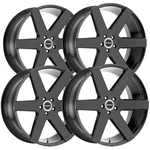 (set Of 4) Strada S60 Coda 24X10 6X5.5" +24MM Gloss Black Wheels Rims 24" Inch New. Price: $1816.00.
