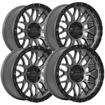 (set 4) Lock Off-road Combat 17X9 6X135 -12MM Gunmetal Wheels Rims 17" Inch New. Price: $1152.00.