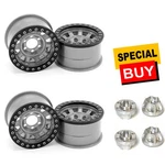 Vanquish 1.9 Alum Kmc KM236 Tank Beadlock Grey Wheels (4) W/ Hubs New. Price: $139.98.