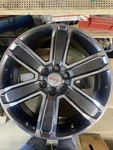 17 Gmc Acadia DENALI,PART#23101920,OEM Silver/charcoal Wheel, 20" 8",6X120 Used. Price: $265.50.